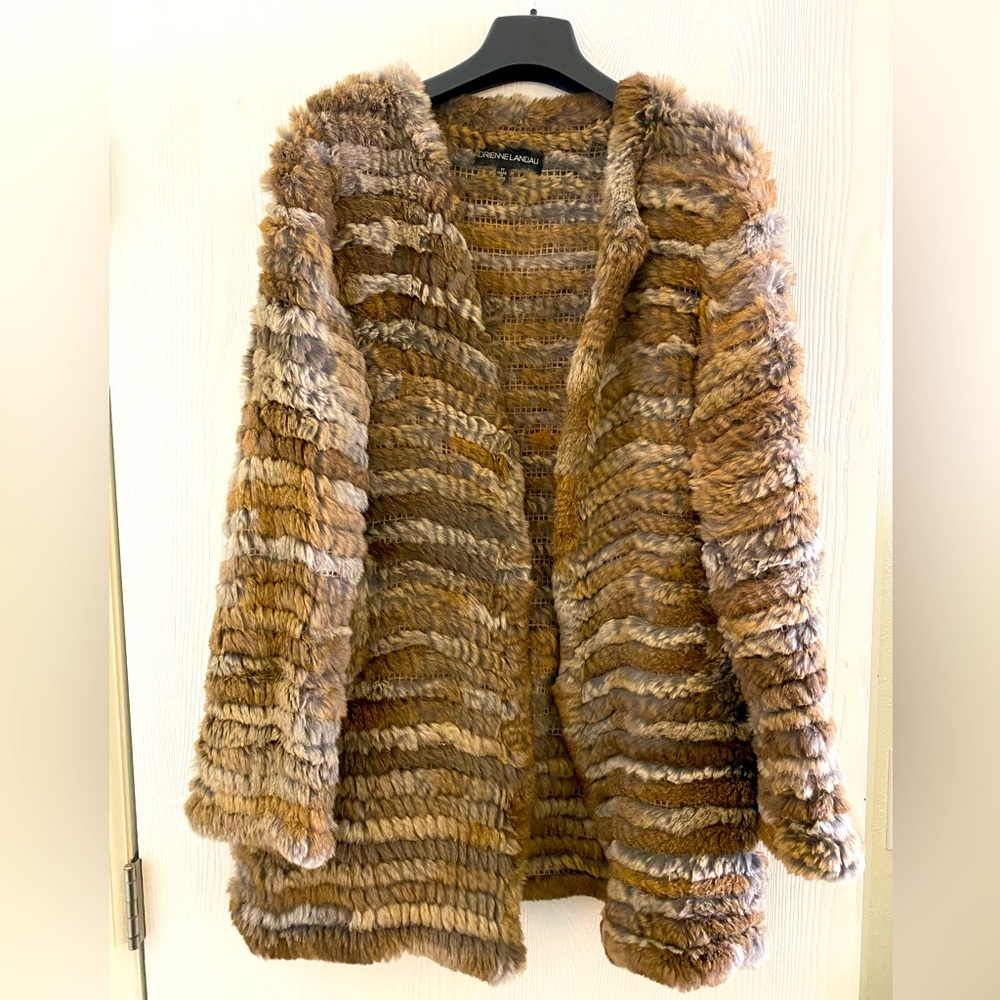 Adrienne Landau Real Fur Jacket